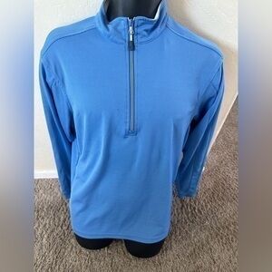 Men’s Pre Own As Is Pebble Beach Quarter Zip Blue Size M Dry Luxe